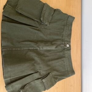Olive Green Mini Skirt